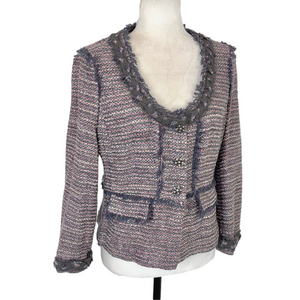 Rebecca Taylor silk blend tweed blazer